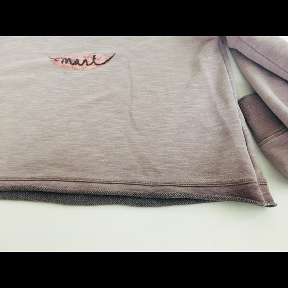 Lilac Gray Face Sweatshirt- ANTHROPOLOGIE sz S - Picture 9 of 11